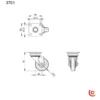 Roulette de 50 mm sans frein 3701