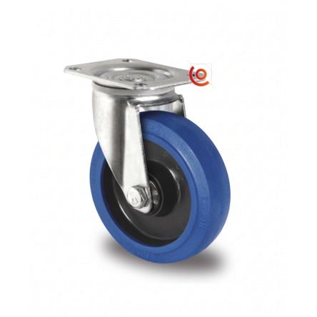 Roulette pivotante sans frein diamètre 125mm