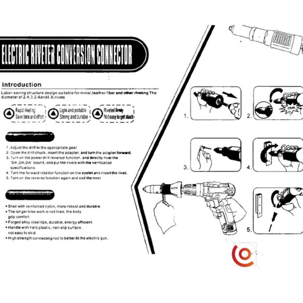 adaptateur riveteuse pour visseuse devisseuse notice