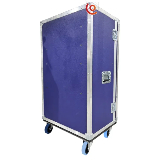 flight case de rangement motorsport 5 bacs de rangement bleu vinyle