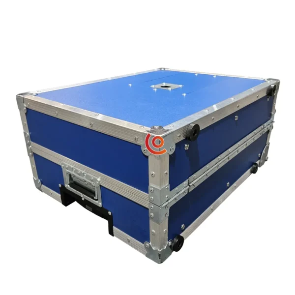 flight case valise trolley plastique alvéolaire bleu