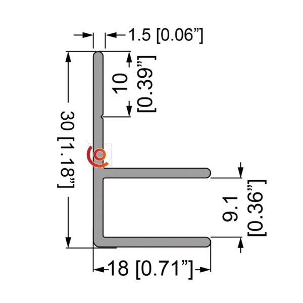 Profilé de cloison en F MG-0611