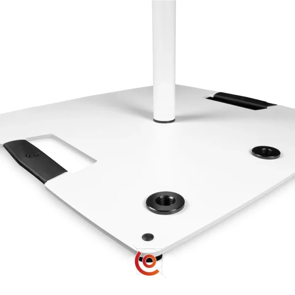 Pied d'éclairage blanc avec base – Image 3