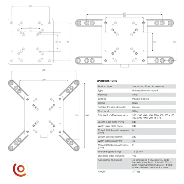 Adaptateur VESA moniteur sur pied – Image 4