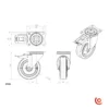 Roulette pivotante avec frein diamètre 125 mm – Image 2