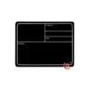Plaque signalétique magnétique noire 88001MBLK en plastique