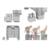Grande caisse plastique 140L 800x600x390 GV-806047-044I-7 pieds de 117 mm