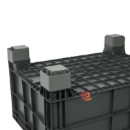 Grande caisse plastique 140L 800x600x390 GV-806047-044I-7 pieds de 117 mm