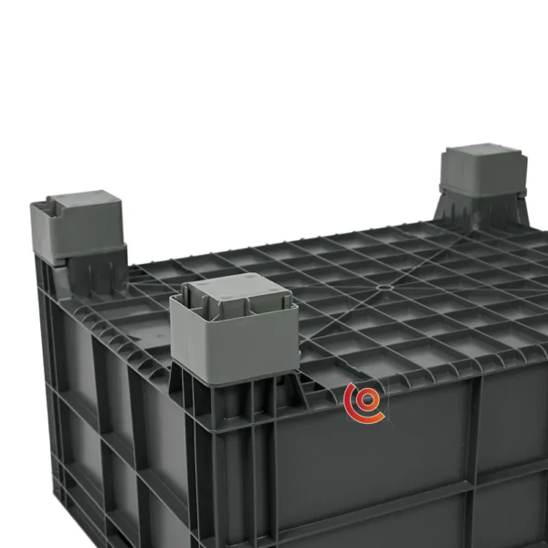 Grande caisse plastique 140L 800x600x390 GV-806047-044I-7 pieds de 117 mm