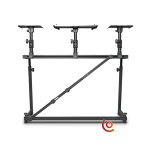 Table pour DJ avec support pour enceintes et ordinateur