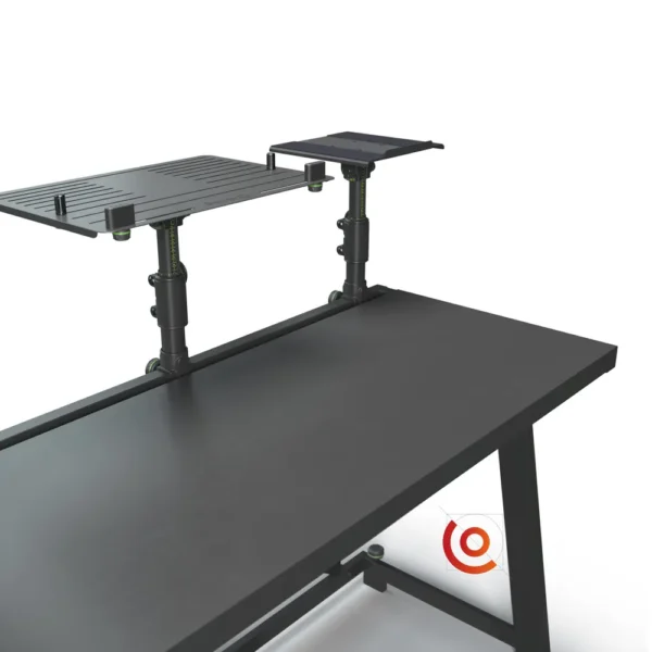 Table pour DJ avec support pour enceintes et ordinateur
