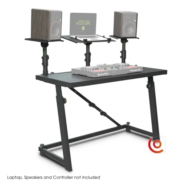 Table pour DJ avec support pour enceintes et ordinateur – Image 2