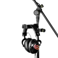 Support casque à accrocher sur un pied de micro.