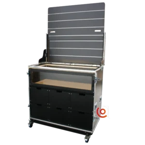 Flight case vitrine