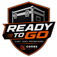 logo ready to go flight case préconfiguré