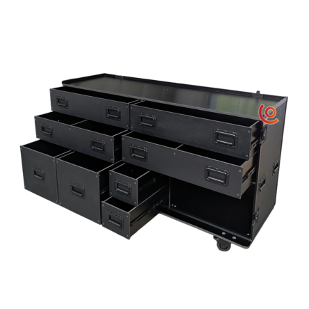 flight case motorsport servante d'atelier vide
